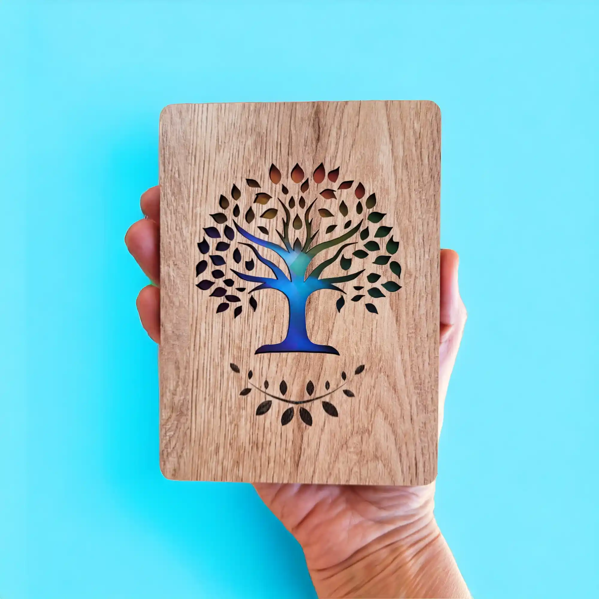 Tarjeta de madera “Árbol de la vida”