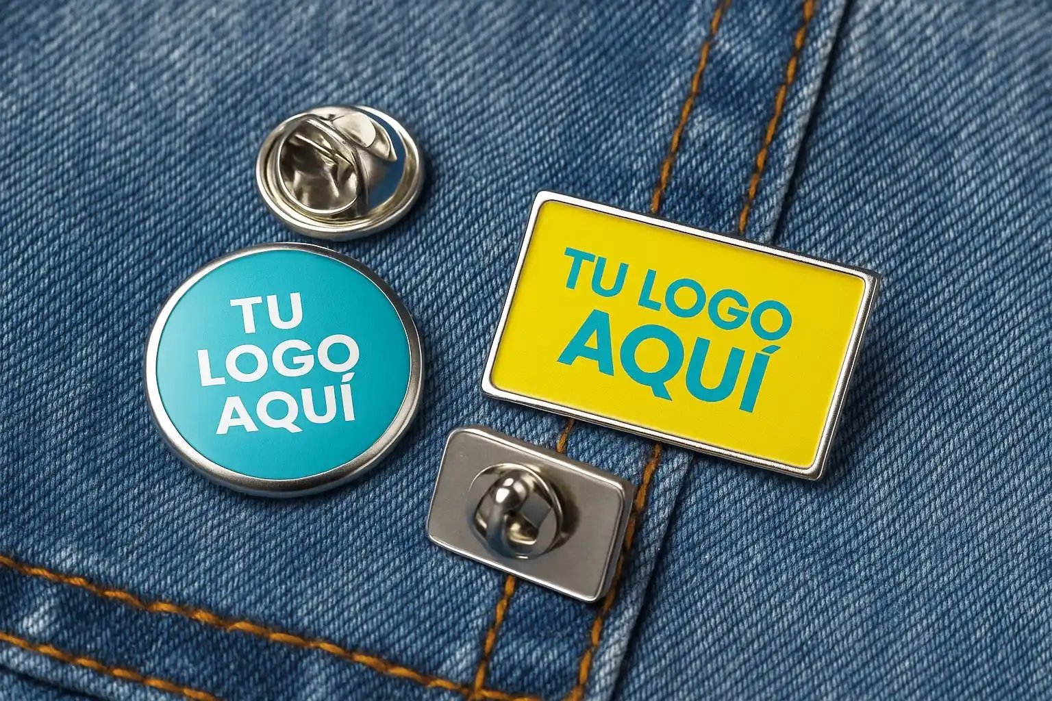 Pines rectangulares personalizados (100 Uds.)