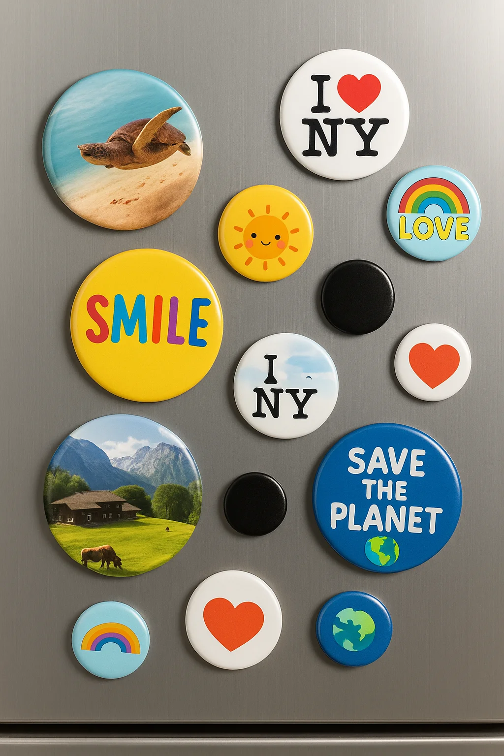 Chapas con imán personalizables