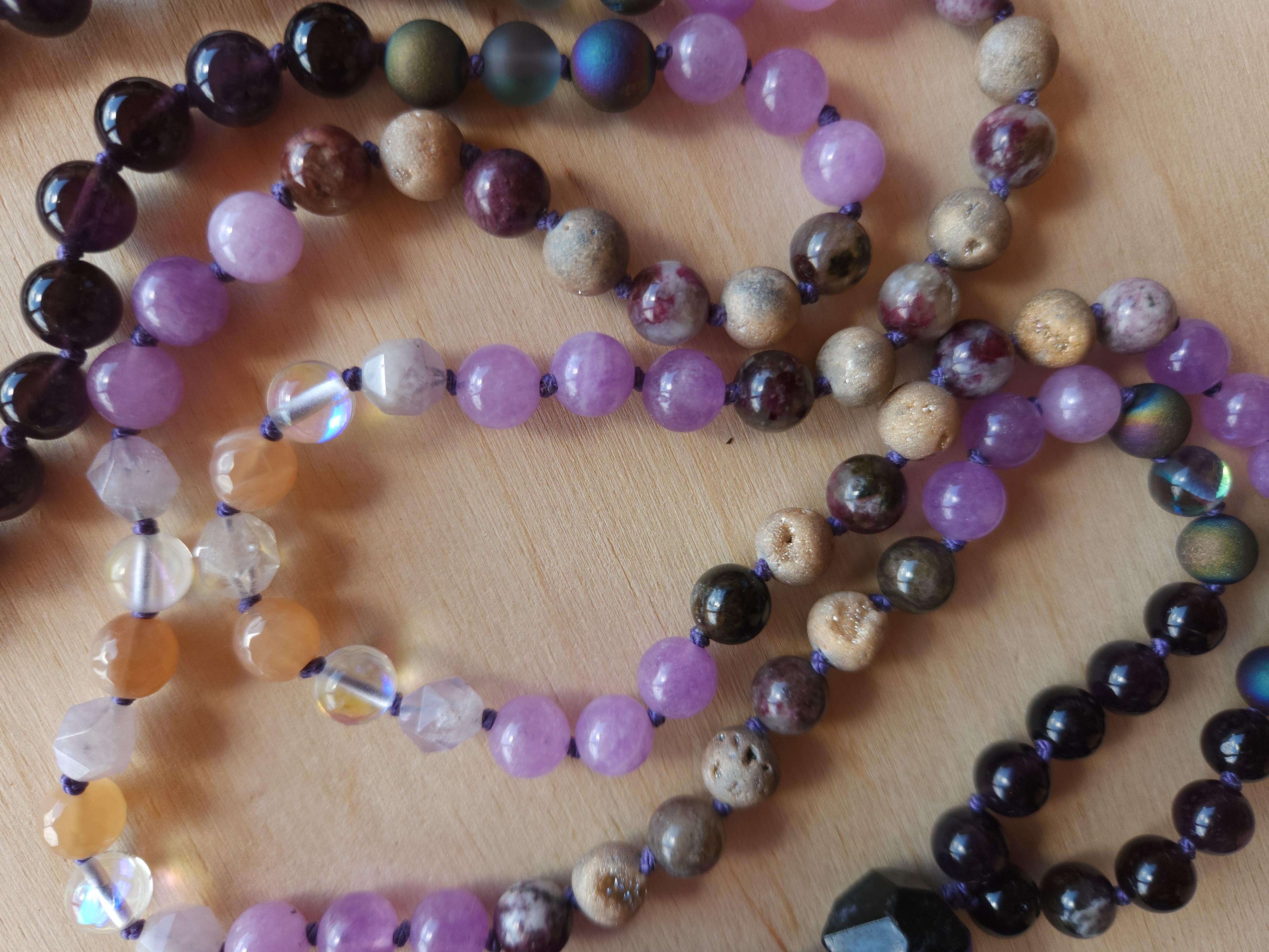 Violet Rays Magical Mala – 108 Beads for Spiritual Protection, Intuition & Healing