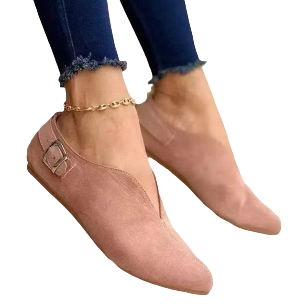 Zentra | Women Buckle Slip-On Loafers