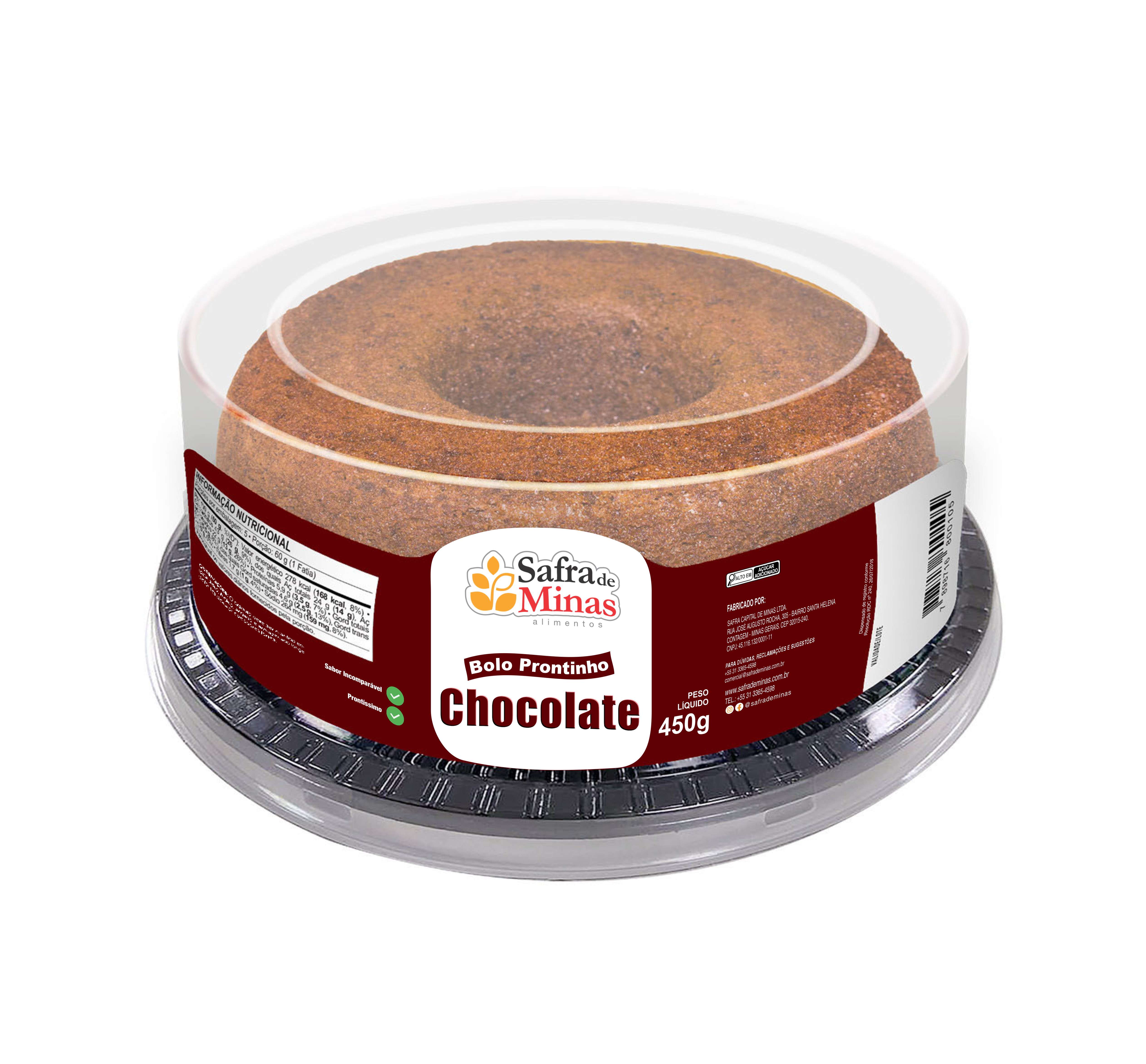 Bolo Prontinho de Chocolate 6 x 450 g