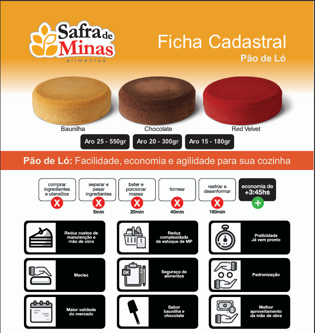 Pão de Ló - Aro 20 - Baunilha - Safra de Minas 