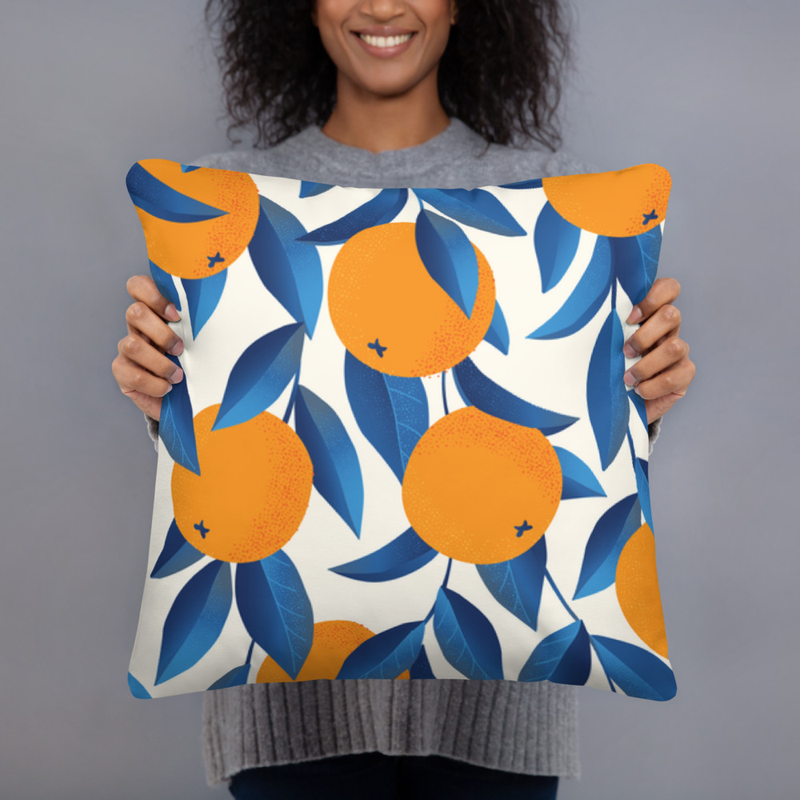 Orange Citrus Decorative Pillow