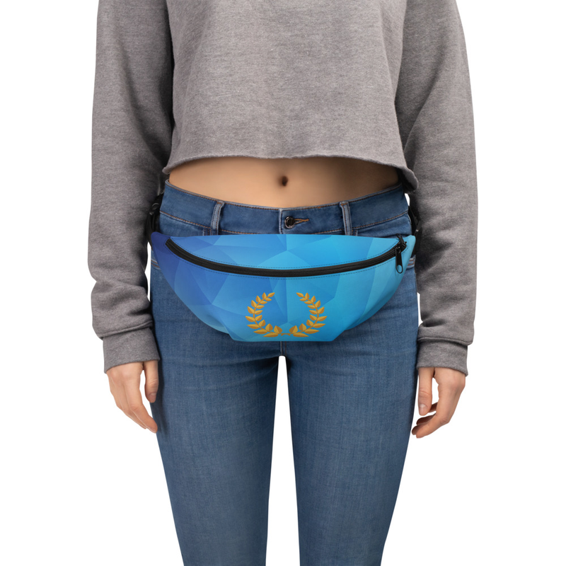 Geometric Blue Fanny Pack