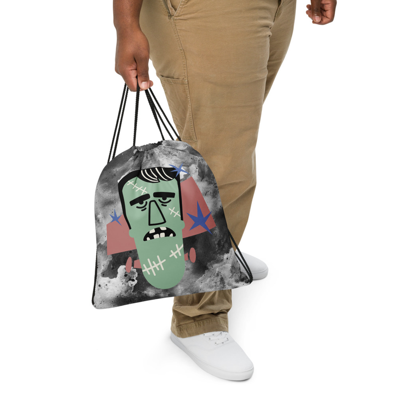 Frankenstein Monster Drawstring Bag