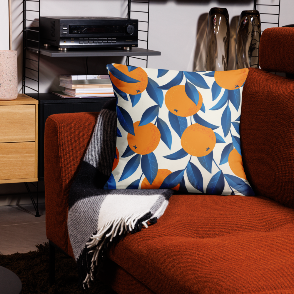 Orange Citrus Decorative Pillow