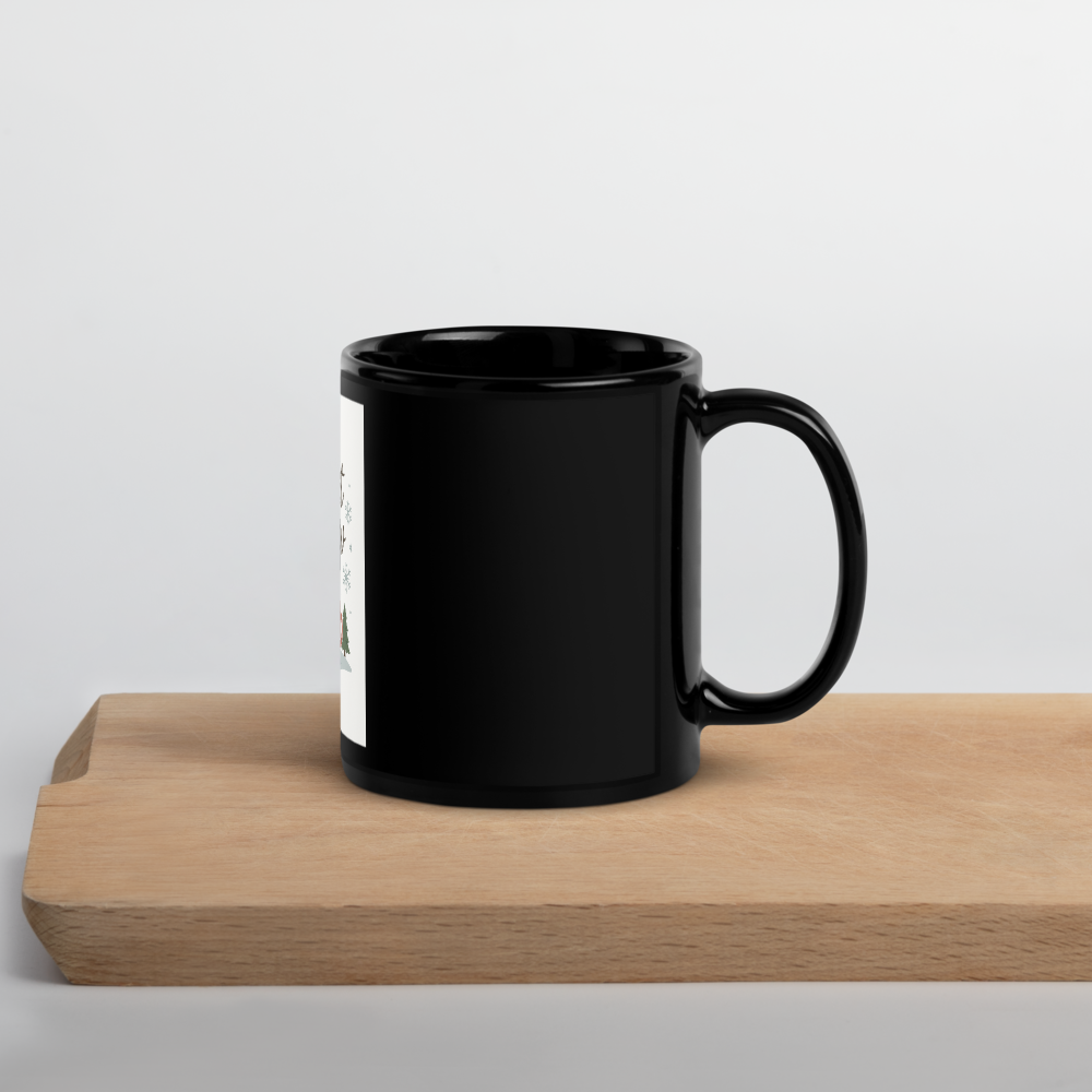 Let It Snow Black Mug