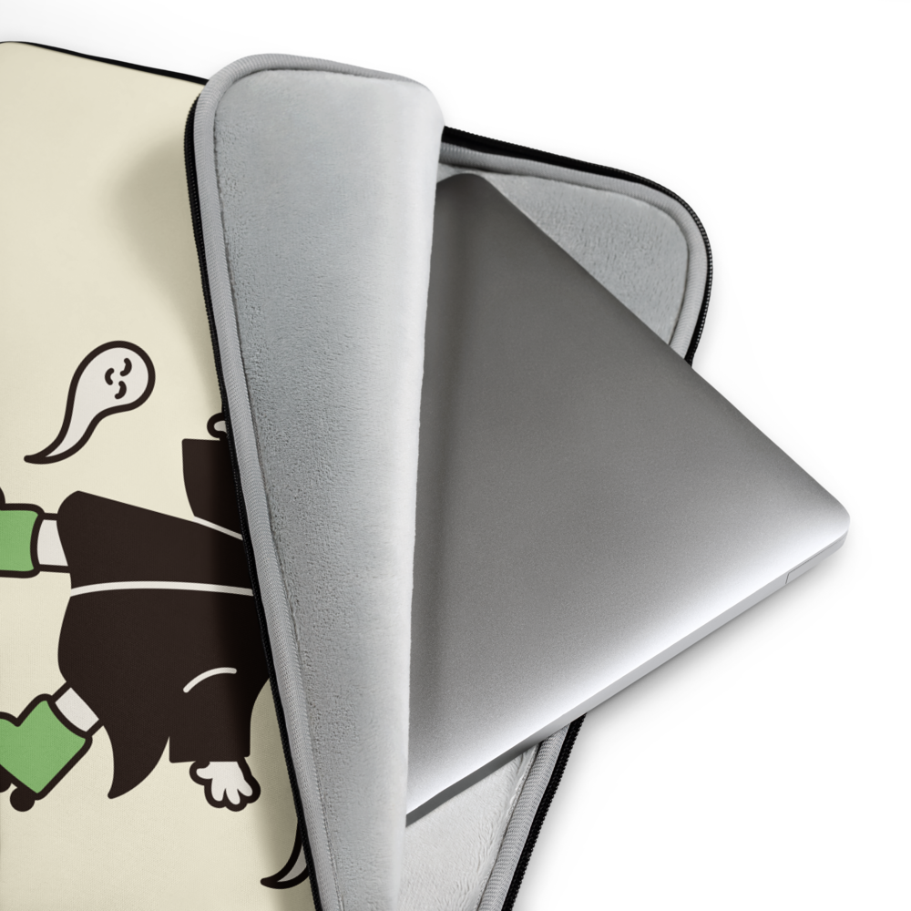 Roller Skating Ghost Laptop Sleeve