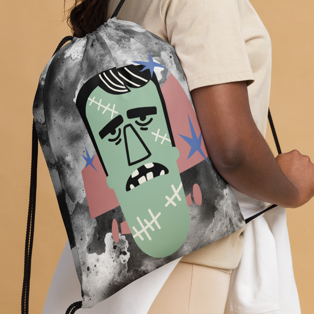 Frankenstein Monster Drawstring Bag