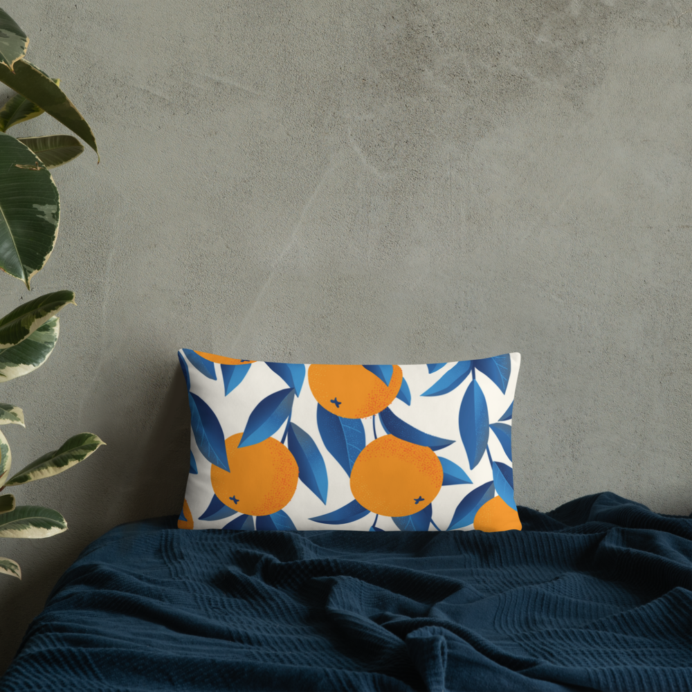 Orange Citrus Decorative Pillow