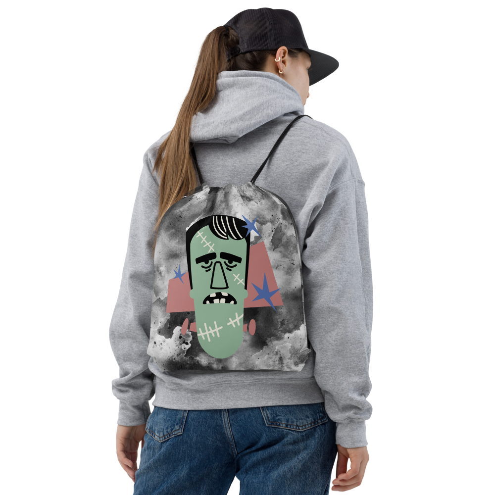 Frankenstein Monster Drawstring Bag