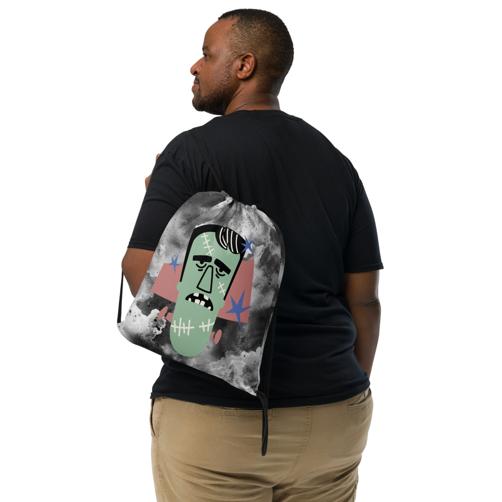 Frankenstein Monster Drawstring Bag