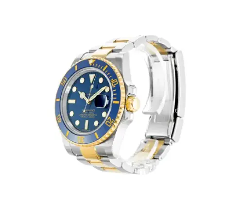 Reloj a Pila Estilo Submariner Blue & Gold 40mm en Acero Inoxidable 316L Réplica Visual 1 a 1