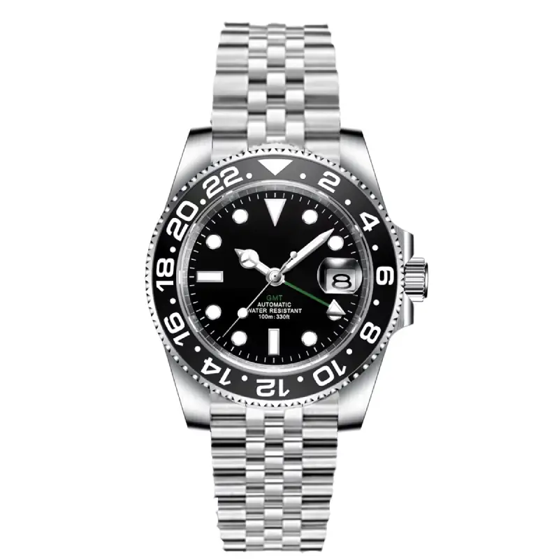 Reloj GMT Automático 40mm – Diseño Clásico de Alta Gama con Bisel Bicolor