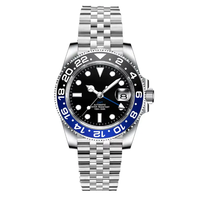 Reloj GMT Automático 40mm – Diseño Clásico de Alta Gama con Bisel Bicolor