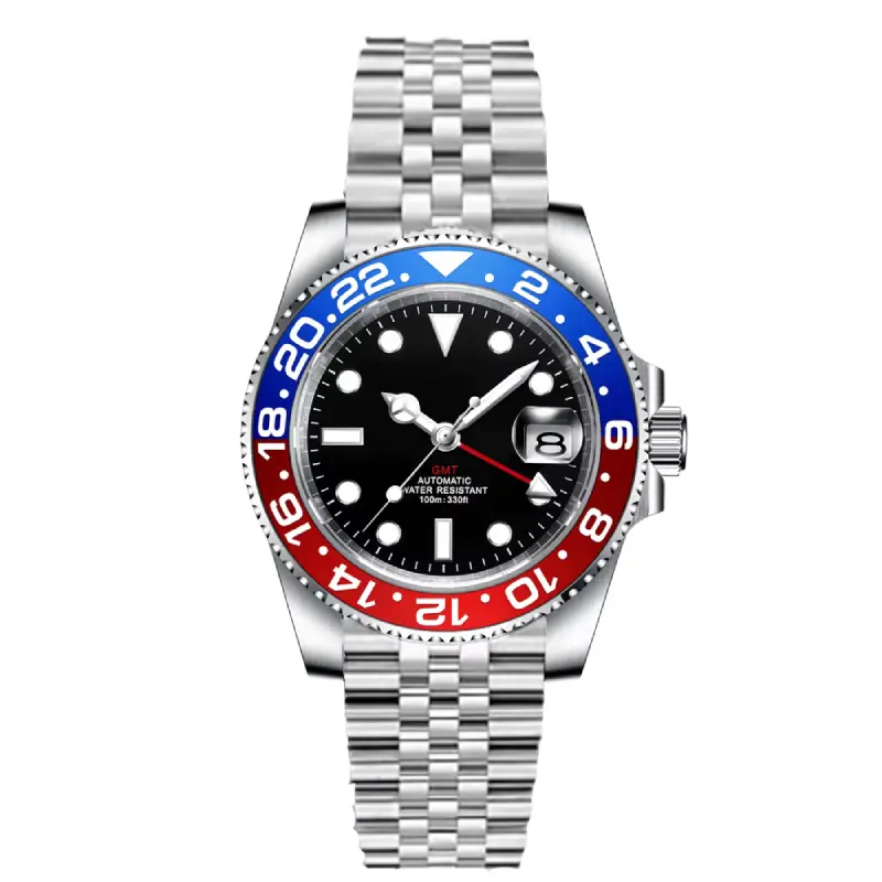 Reloj GMT Automático 40mm – Diseño Clásico de Alta Gama con Bisel Bicolor