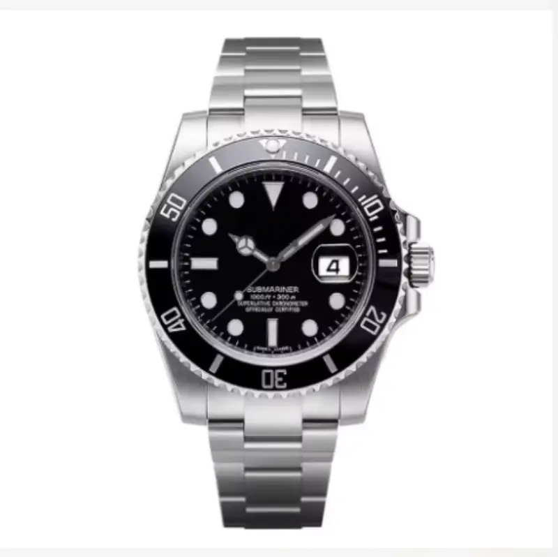 Reloj Automático 40mm – Estilo Submariner negro con Bisel Cerámico y Resistencia al Agua