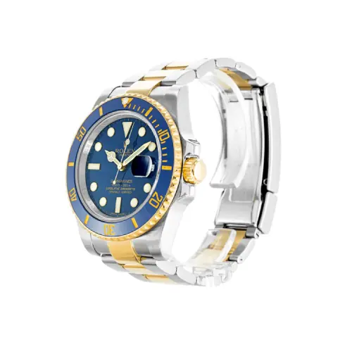 Reloj a Pila Estilo Submariner Blue & Gold 40mm en Acero Inoxidable 316L Réplica Visual 1 a 1