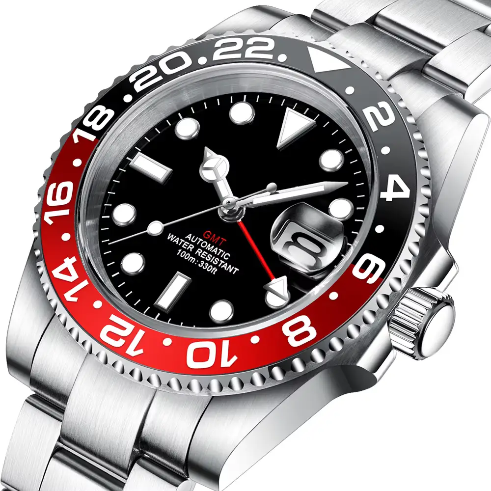 Reloj GMT Automático 40mm – Diseño Clásico de Alta Gama con Bisel Bicolor