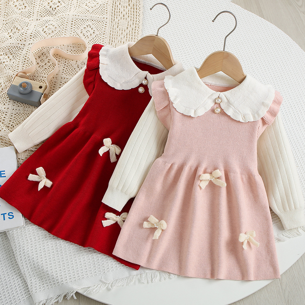 Girls' Knitted Dress Set