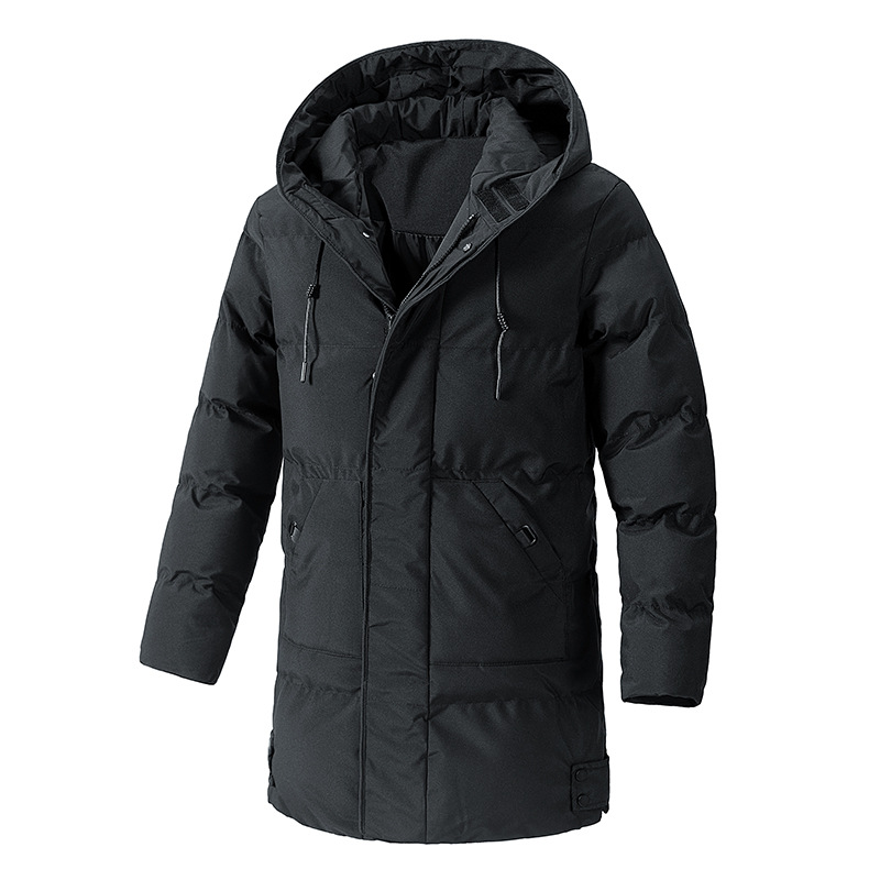 Men's black winter parka