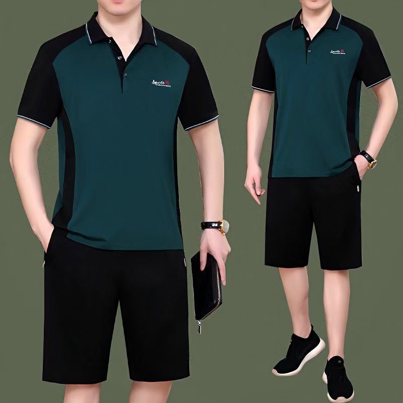 Men's Short Sleeve Polo and Shorts Set
