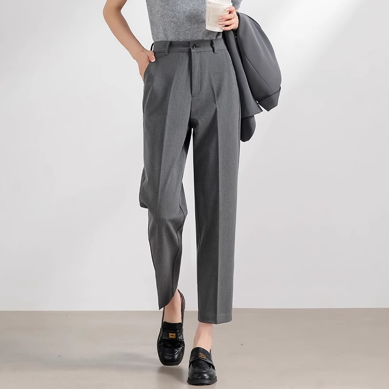 Women's Black High-Waisted Trousers