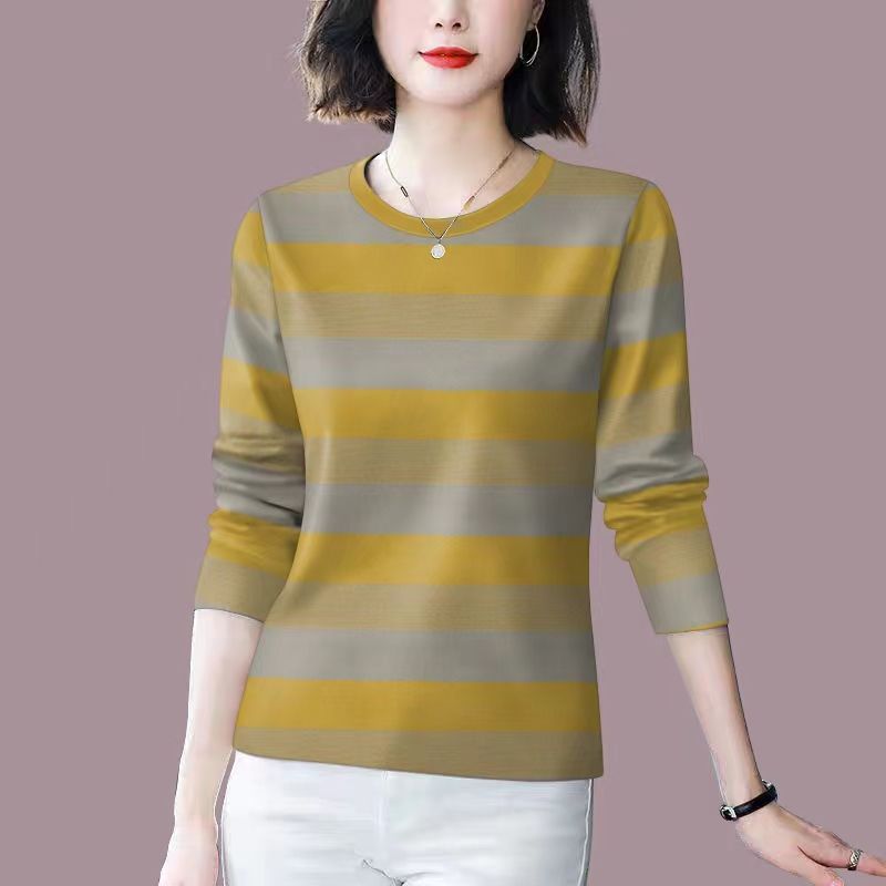 Yellow and Grey Striped Sweater