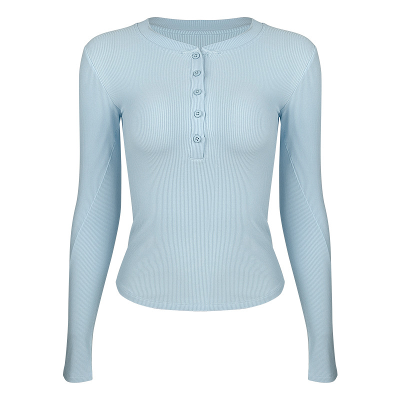 Light Blue Long Sleeve Tennis Top