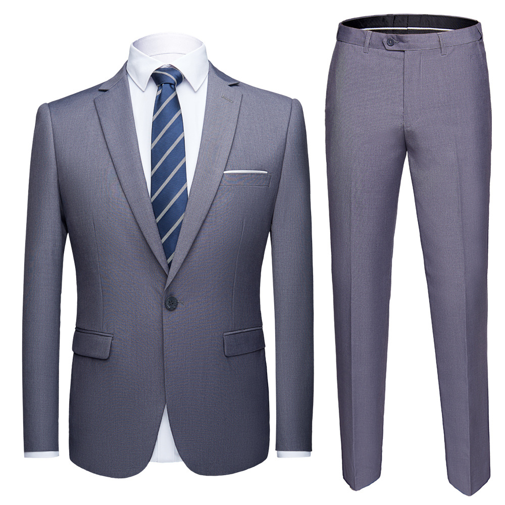 Men's Classic Grey Suit (2 PCS)