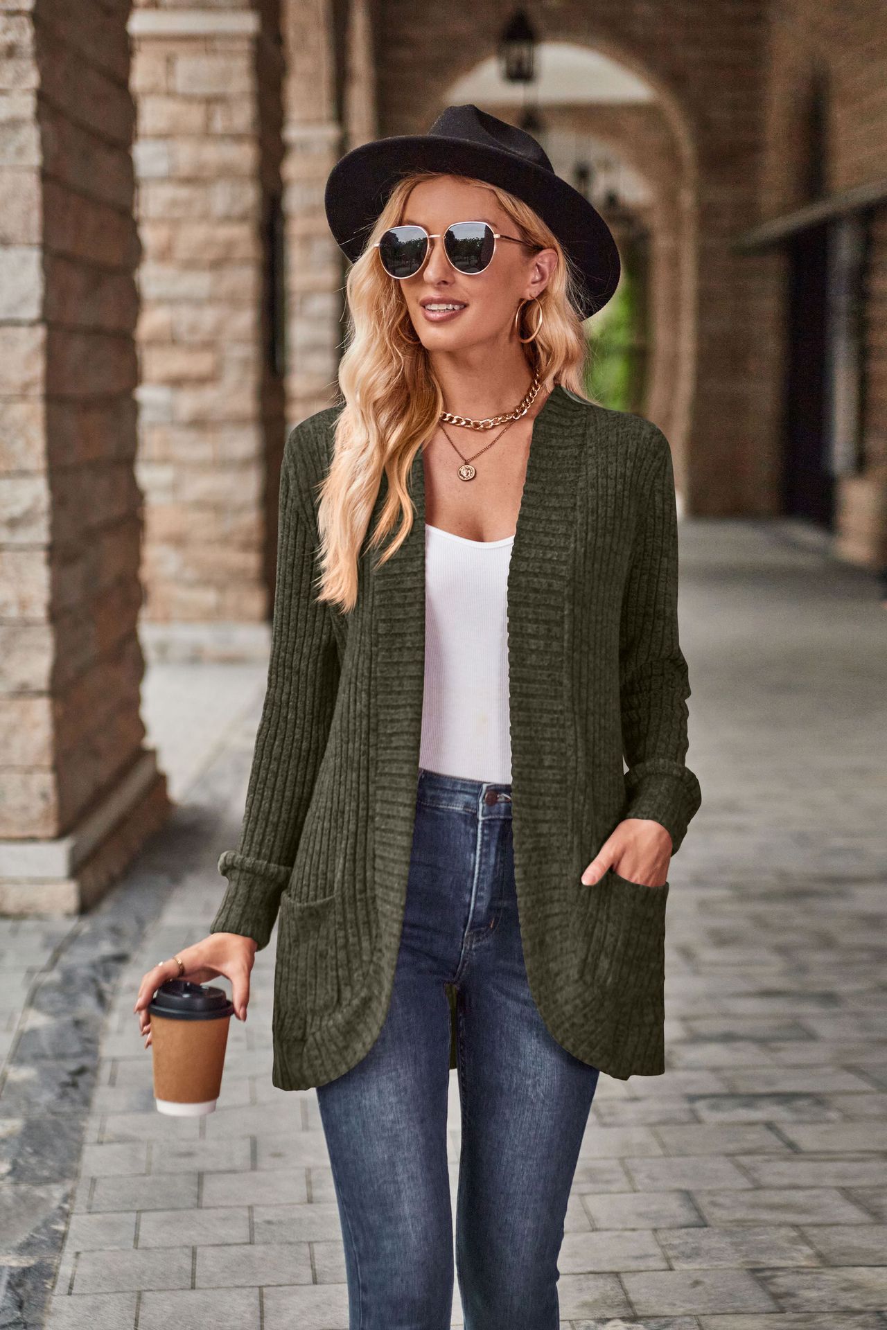 Blue Knit Cardigan