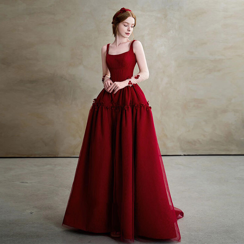 Elegant Red Evening Gown