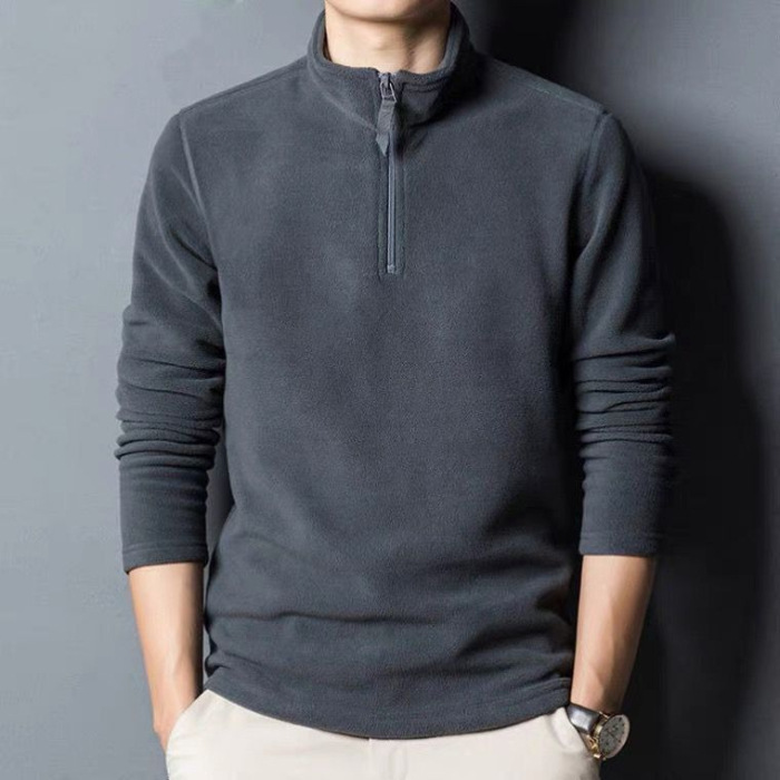 Men's Blue Fleece Pullover