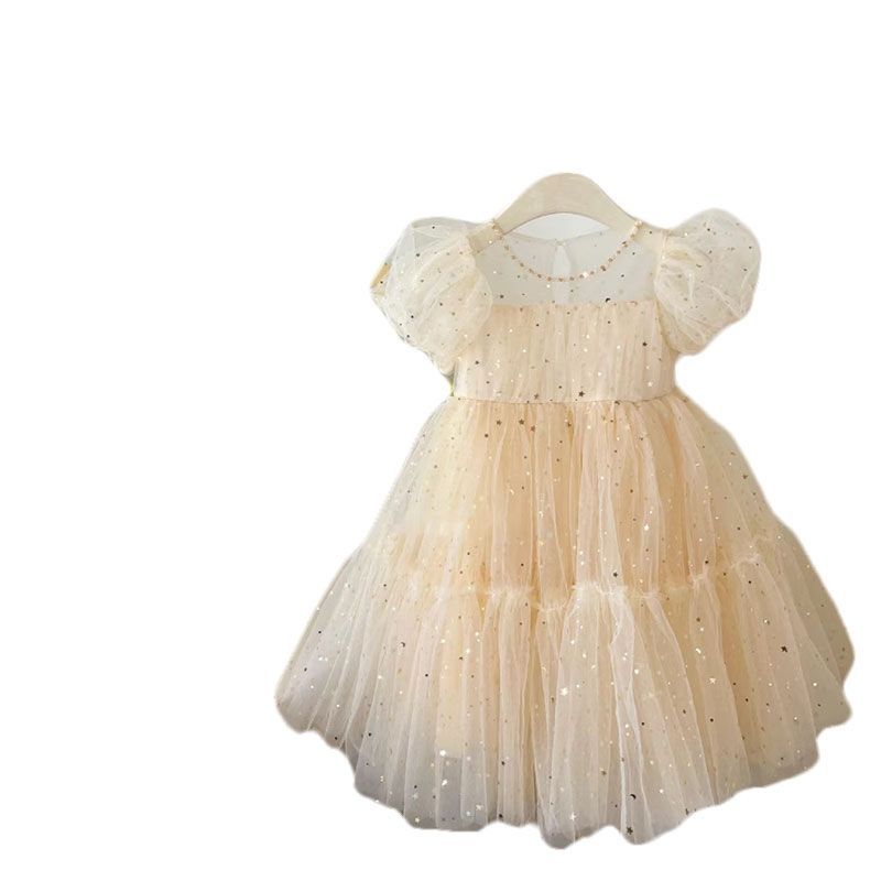 Girls' Elegant Tulle Party Dress (One Corlour)