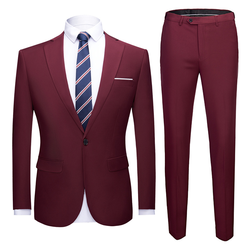 Men's Classic Grey Suit (2 PCS)