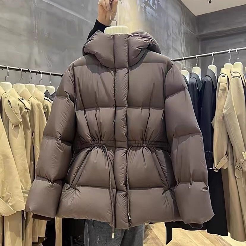 Women's beige puffer jacket