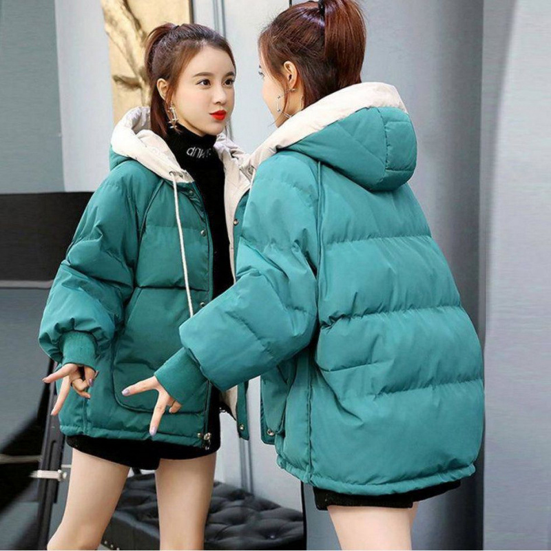 Women's teal padded winter jacket (especially good for school girls)