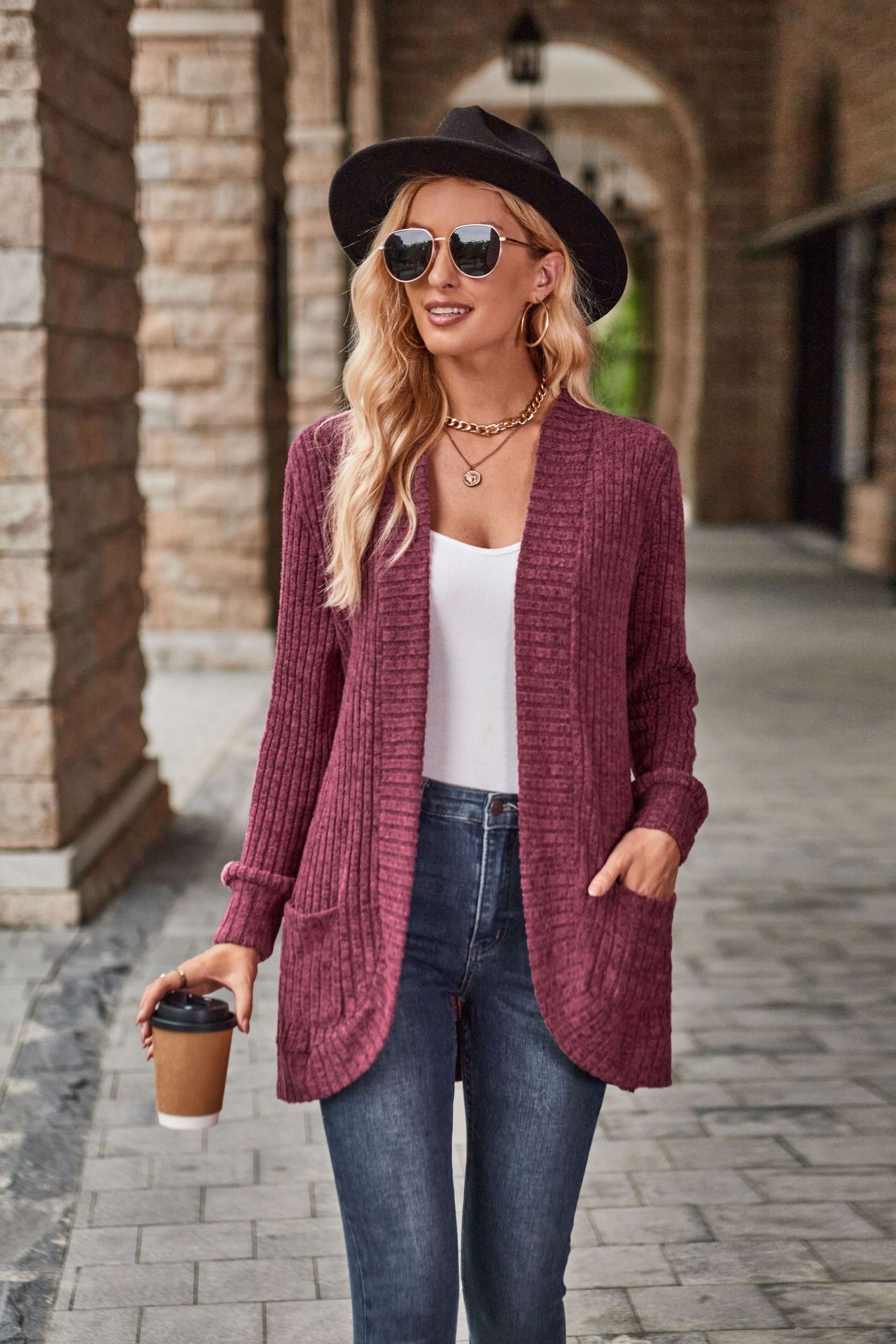 Blue Knit Cardigan