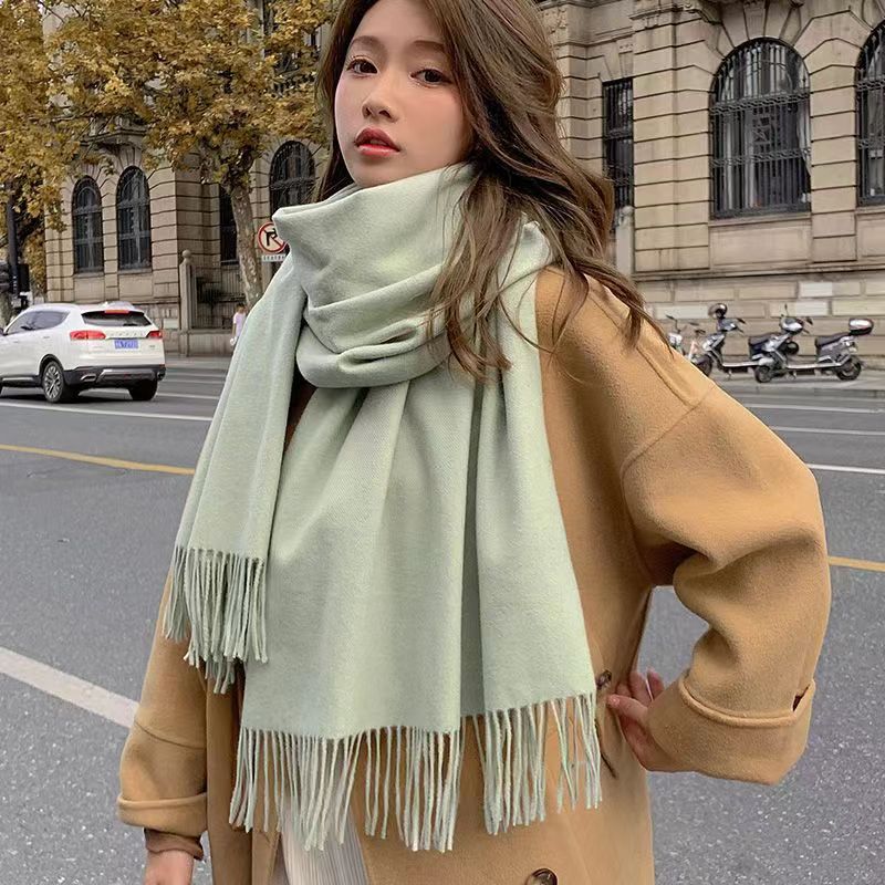 Soft Mint Green Winter Scarf