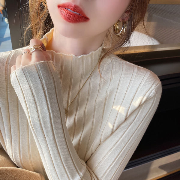 Ribbed Knit Turtleneck Sweater