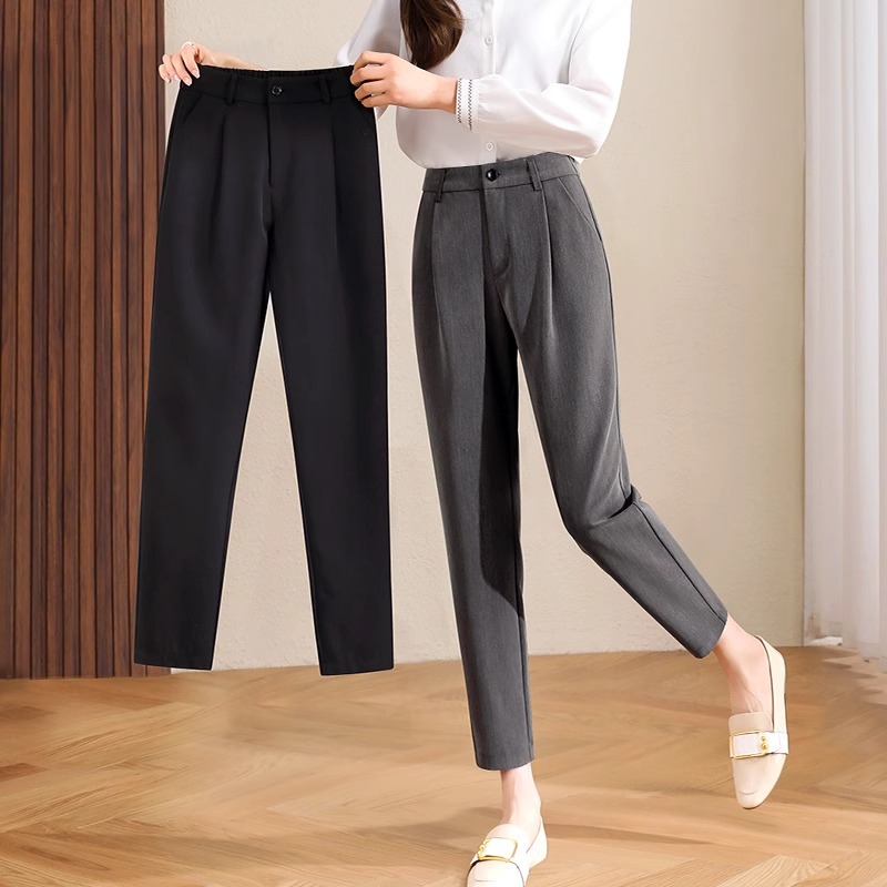 Women's Black High-Waisted Trousers