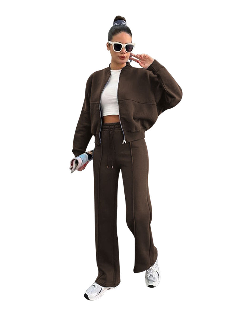 Women's Brown Two-Piece Lounge Set