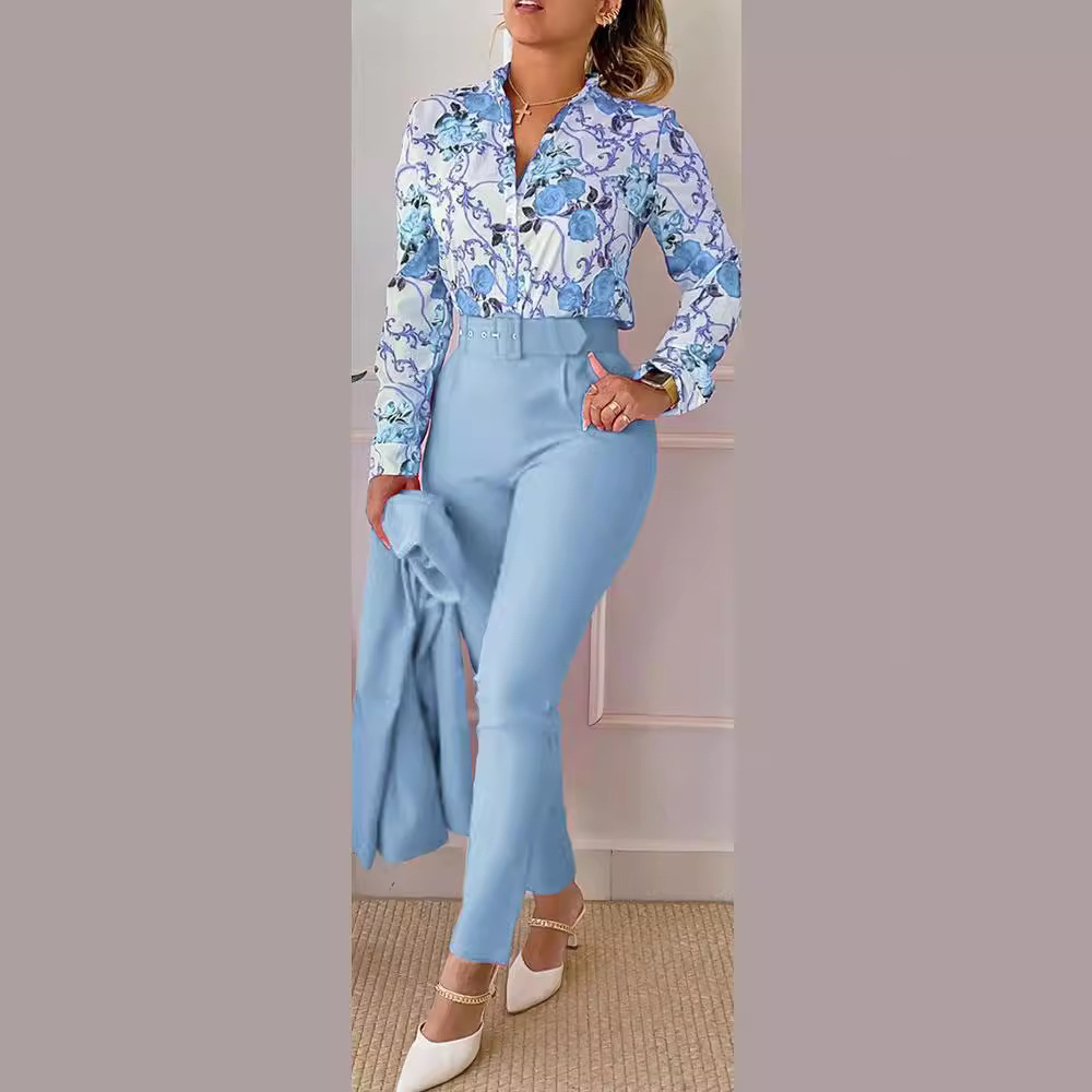 Green High-Waisted Tailored Pants