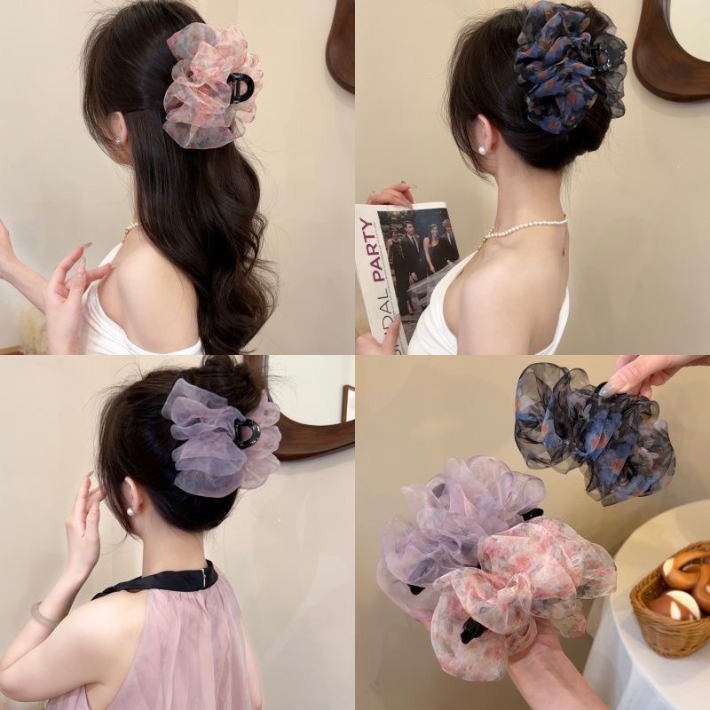 Large Organza Hair Scrunchies