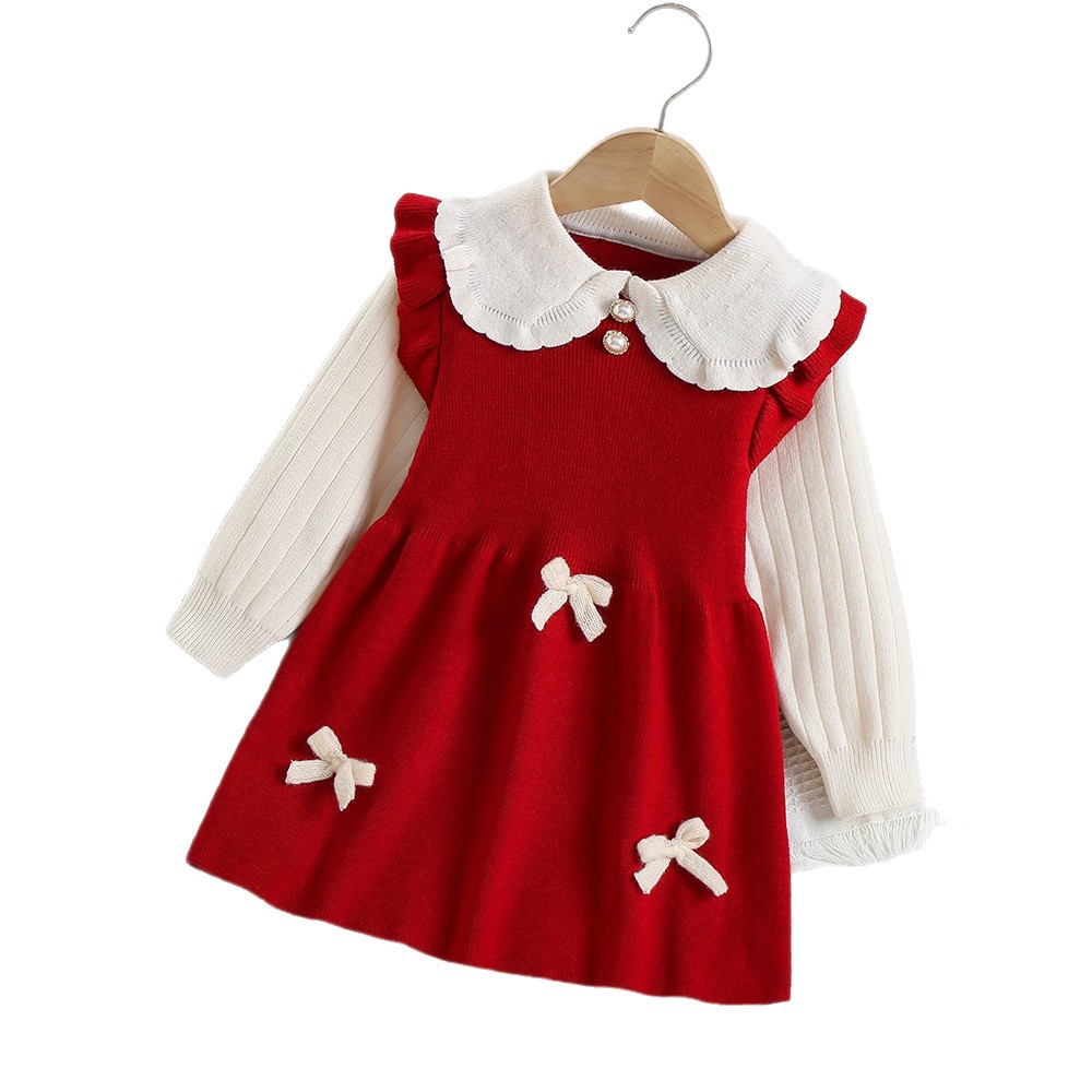 Girls' Knitted Dress Set