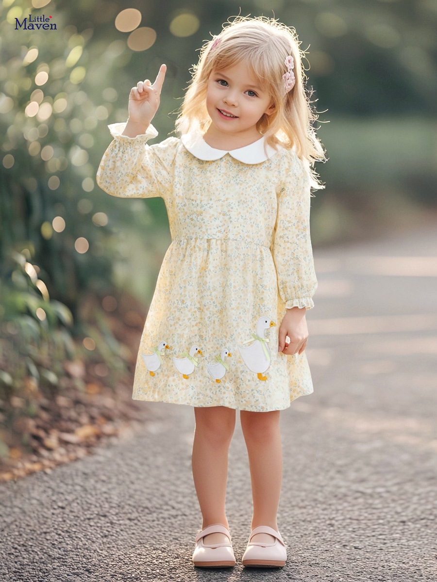 Little Maven Floral Duck Dress (One Color)