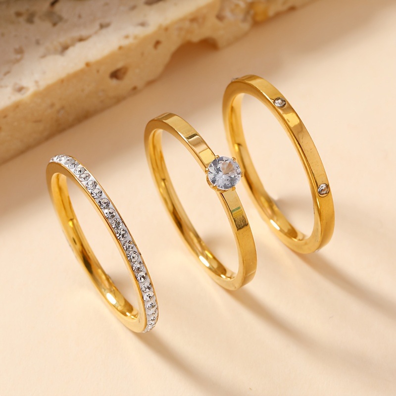 Gold-plated ring set (Steel)