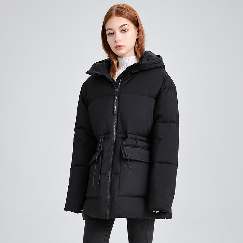 Beige Hooded Puffer Jacket