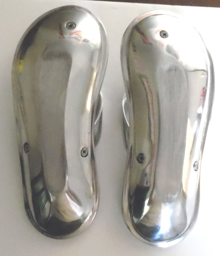 Very Unusual Pair of Chrome Flip-Flops Décor Pre-Owned